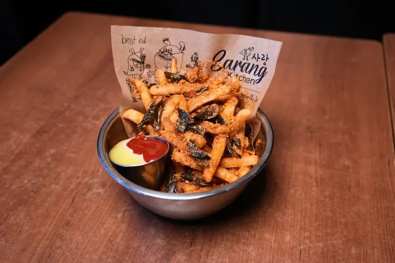 Popular Korean sides — golden lava fries