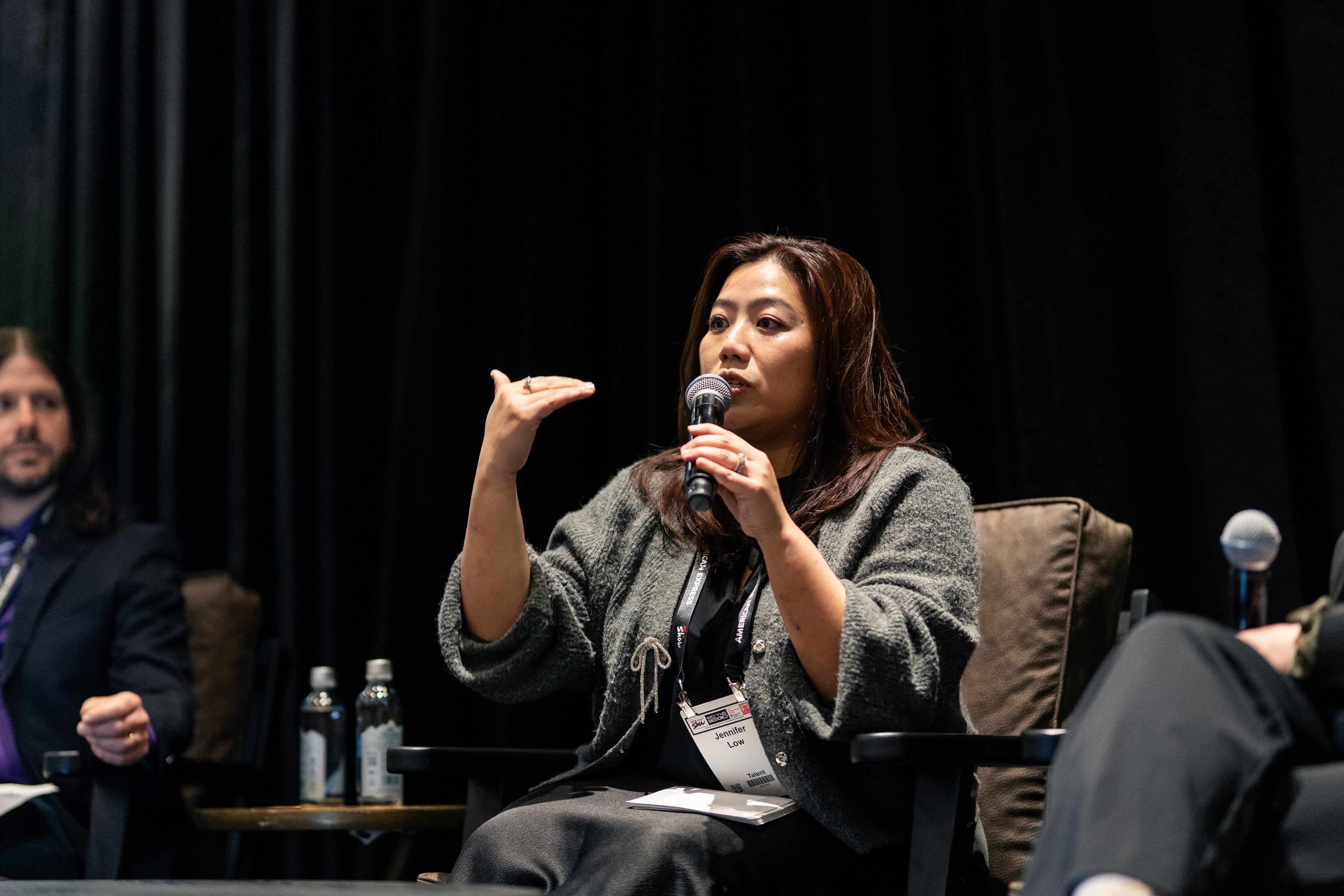 Sarang Kitchen founder speaking at an industry panel