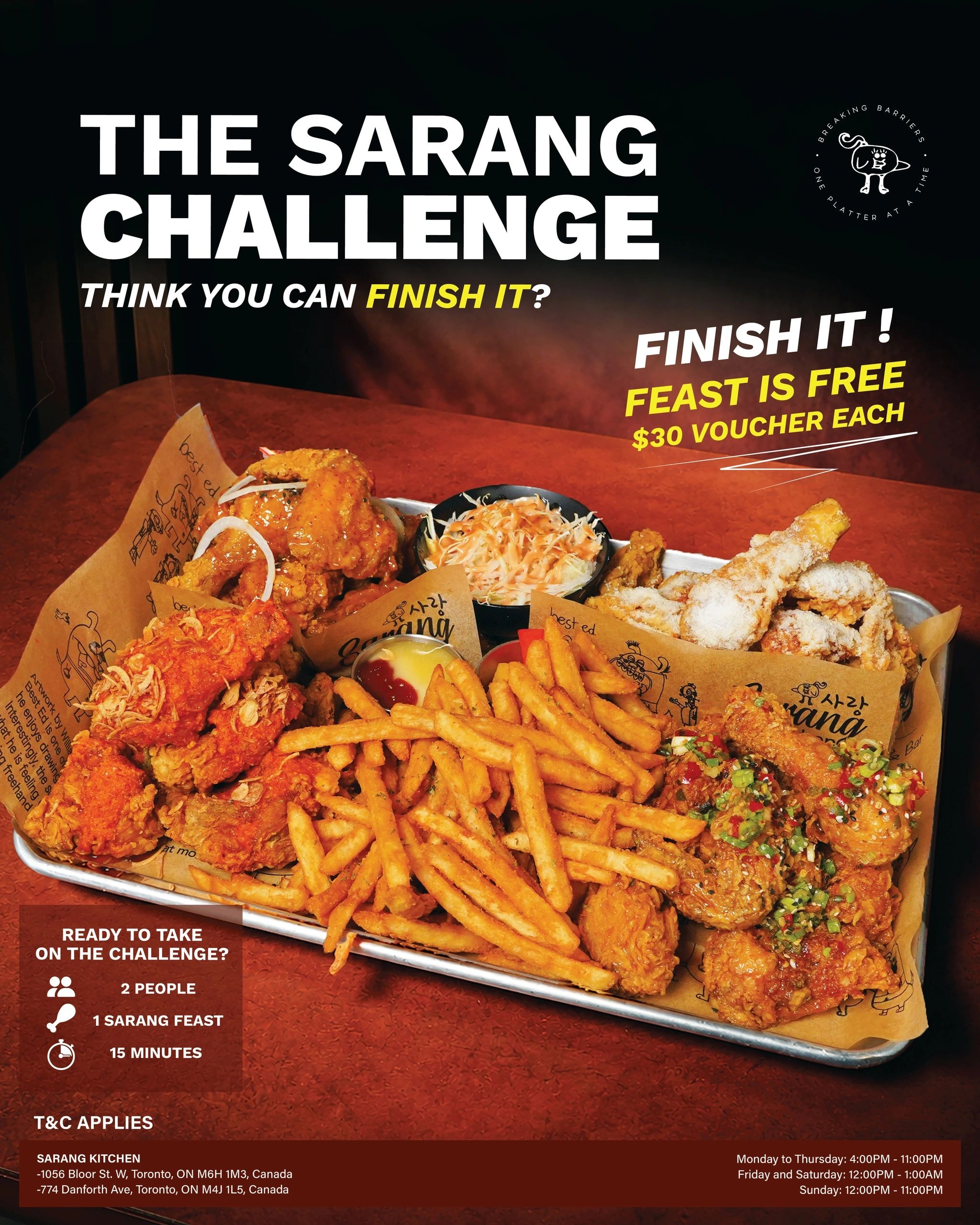 Sarang Kitchen rewards app promotion